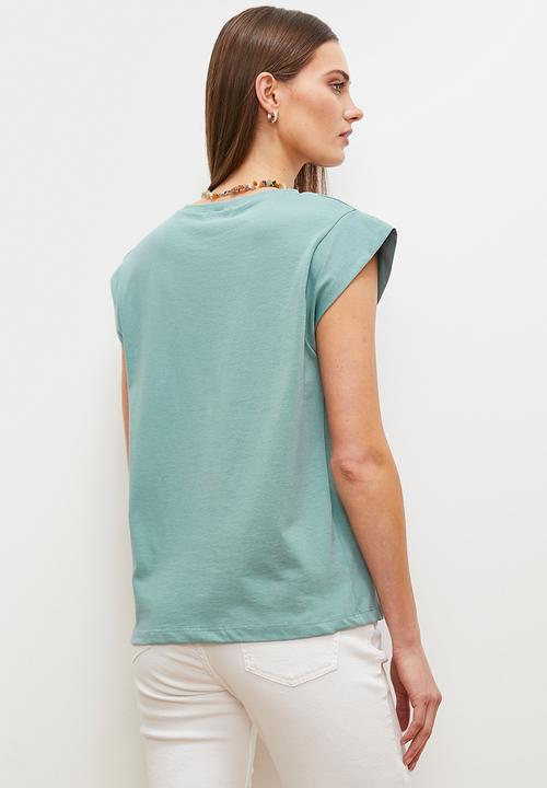 edit - Grown on sleeve t-shirt - sage