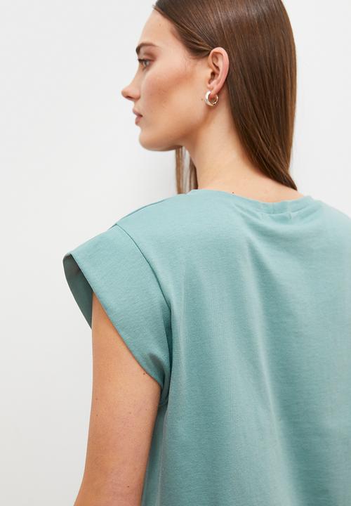 edit - Grown on sleeve t-shirt - sage
