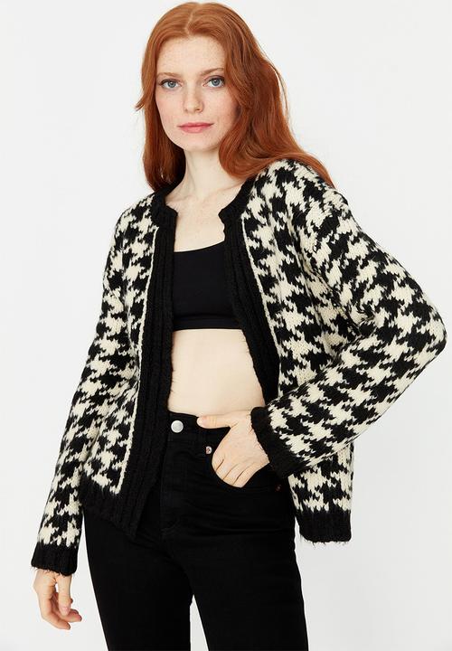 Trendyol - Pattern cardigan - black & white