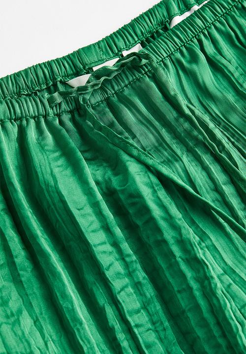 H&M - Wide pull-on trousers - green