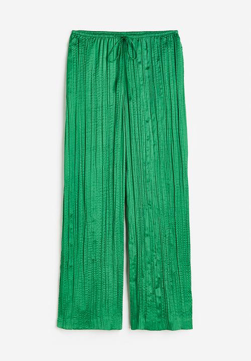 H&M - Wide pull-on trousers - green