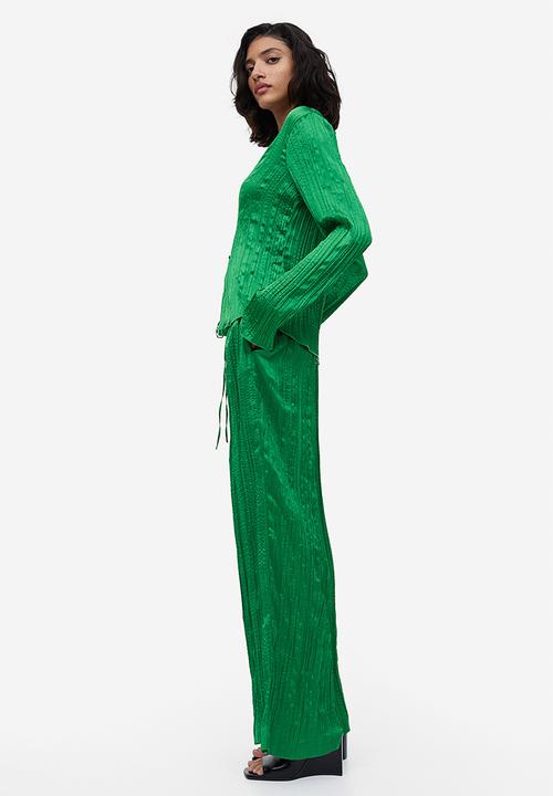 H&M - Wide pull-on trousers - green