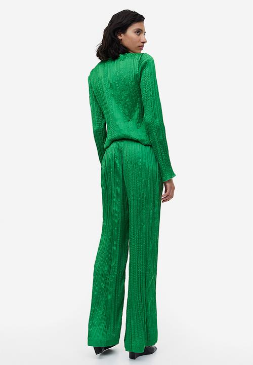 H&M - Wide pull-on trousers - green