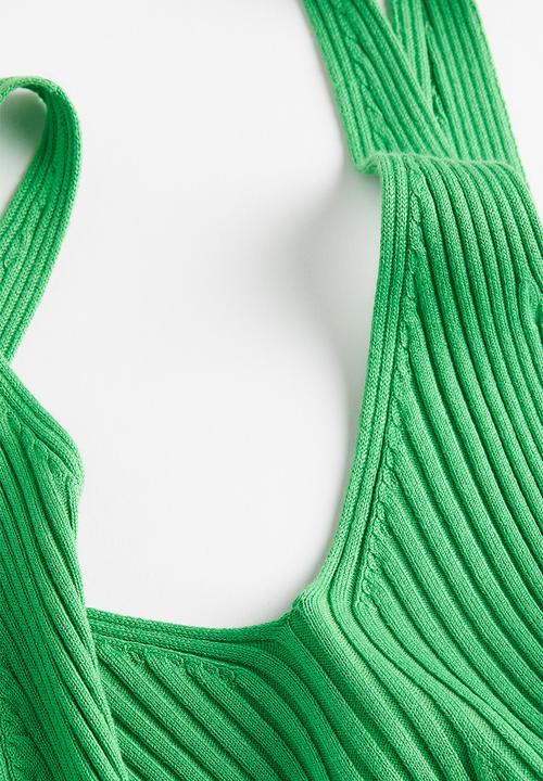 H&M - Rib-knit dress - green