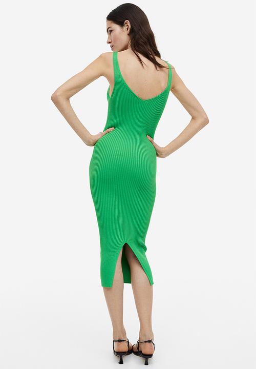 H&M - Rib-knit dress - green