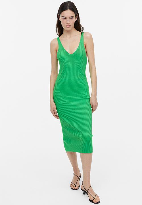 H&M - Rib-knit dress - green