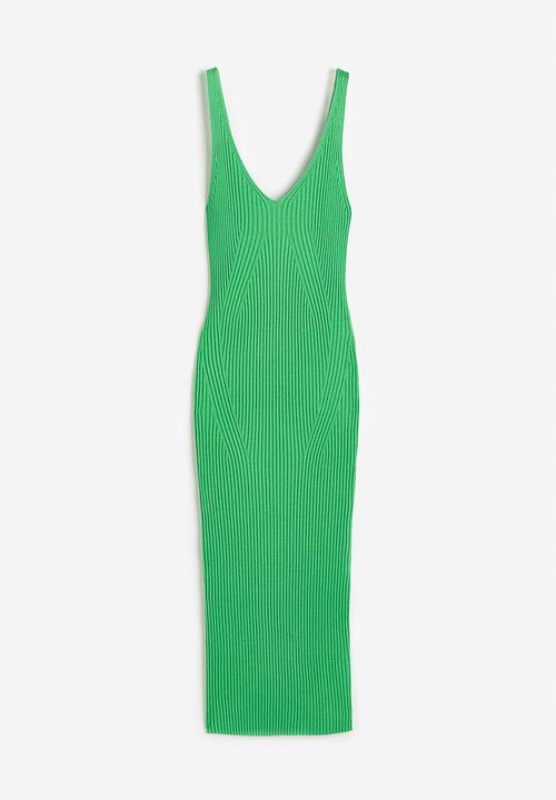 H&M - Rib-knit dress - green