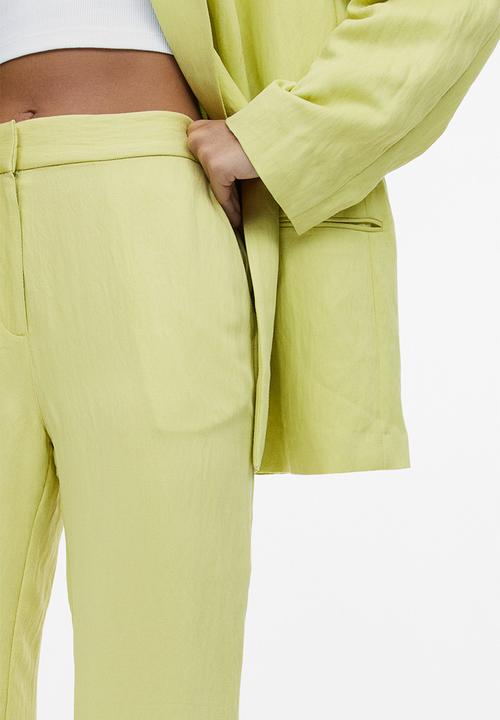 H&M - Flared viscose trousers - lime green