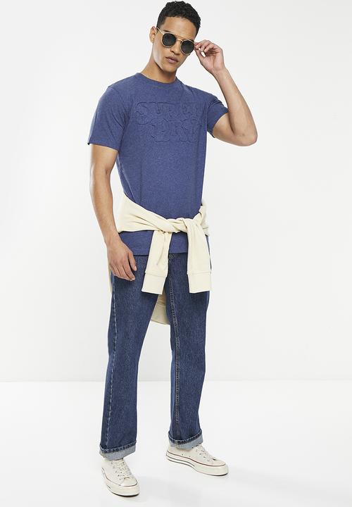 Superdry. - Vintage cooper class embs tee - bright blue marl