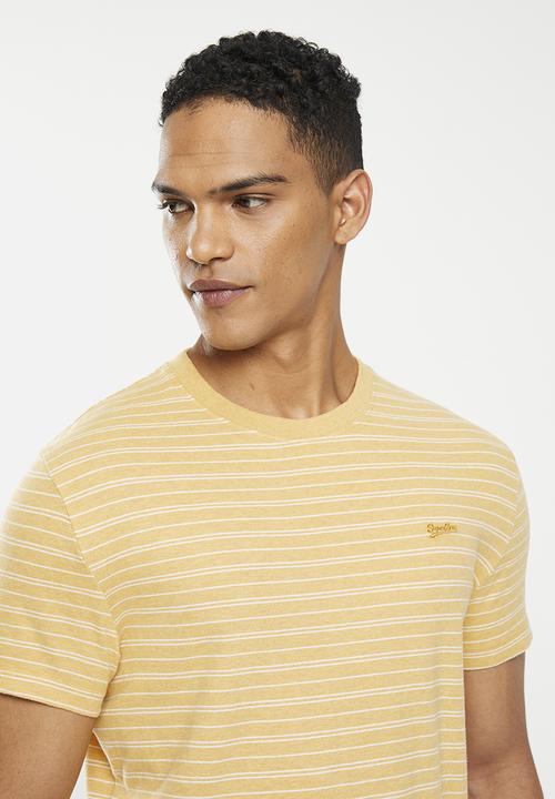 Superdry. - Vintage stripe tee - vintage yellow marl stripe
