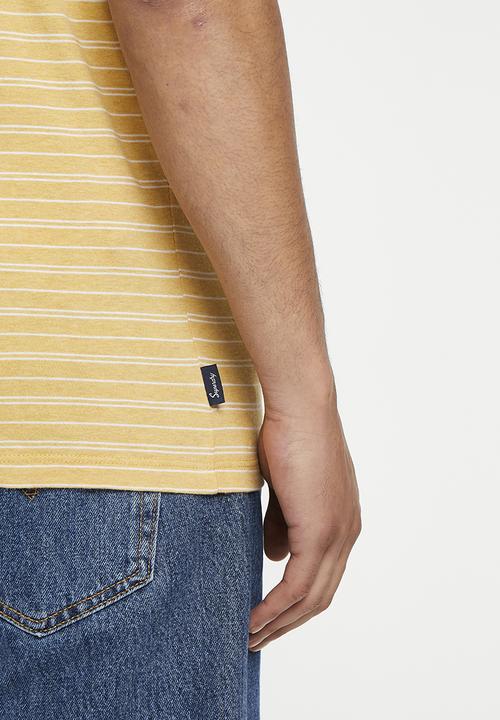 Superdry. - Vintage stripe tee - vintage yellow marl stripe