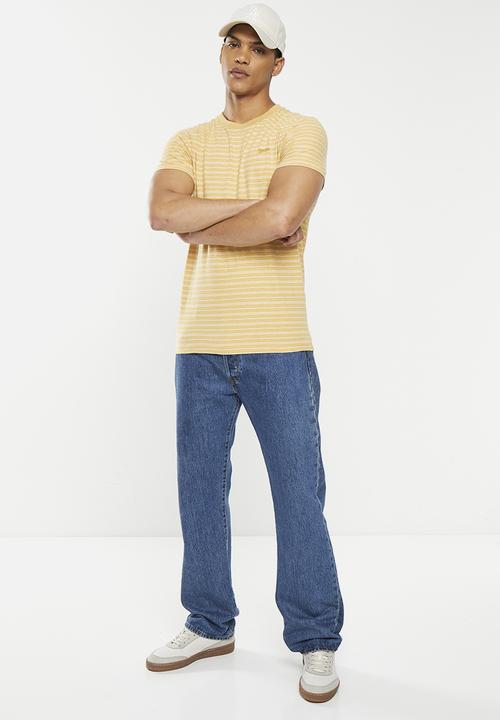 Superdry. - Vintage stripe tee - vintage yellow marl stripe