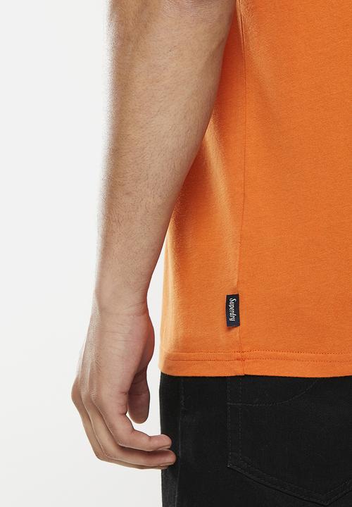 Superdry. - Vintage venue tee - denim co rust orange