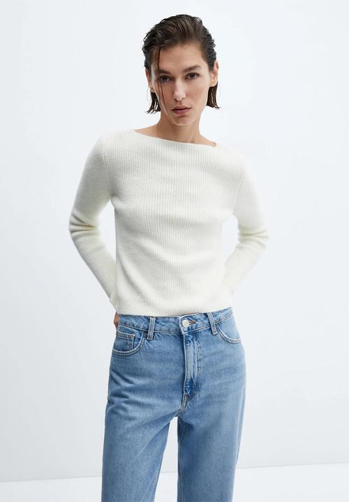 MANGO - Jeans mom - open blue