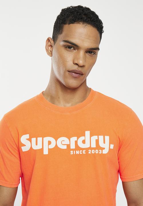 Superdry. - Vintage terrain classic tee - denver orange