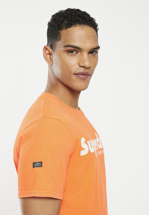 Superdry. - Vintage terrain classic tee - denver orange