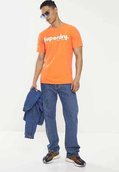 Superdry. - Vintage terrain classic tee - denver orange