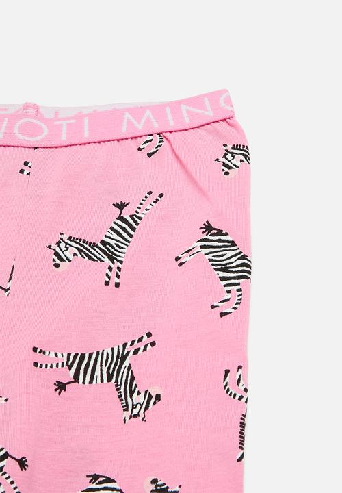 MINOTI - Girls 2 pack zebras pyjama sets - multi