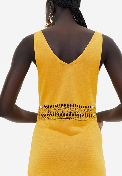 H&M - Fine-knit dress - yellow