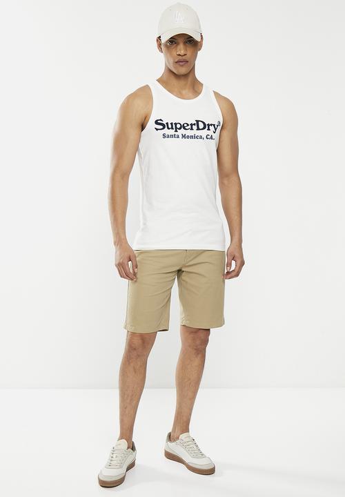 Superdry. - Vintage venue classic vest - off white