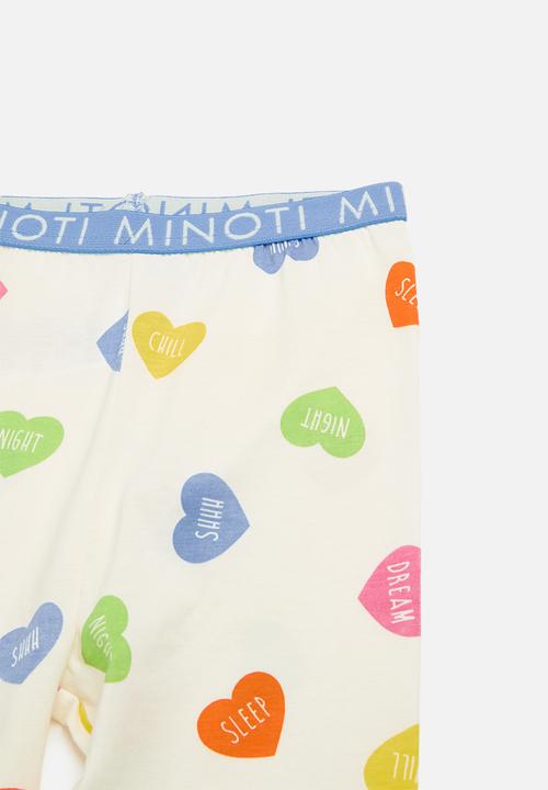 MINOTI - Girls 2 pack hearts aop pyjama set - multi