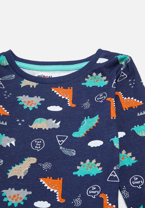 MINOTI - Boys 2 pack dino pyjama set - navy 