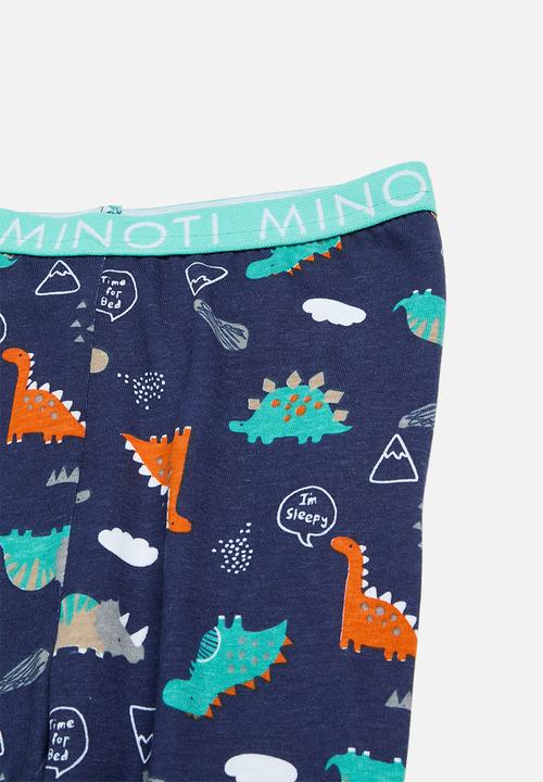 MINOTI - Boys 2 pack dino pyjama set - navy 