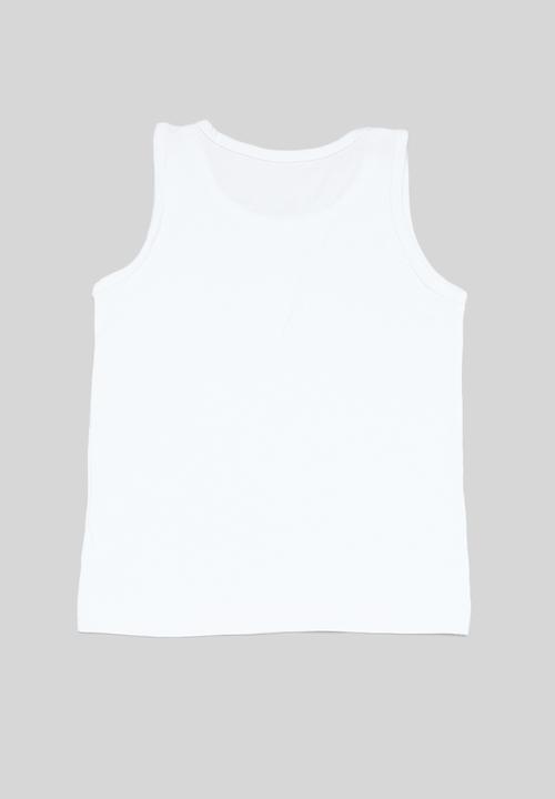 MINOTI - Boys plain 3 pack vests - white