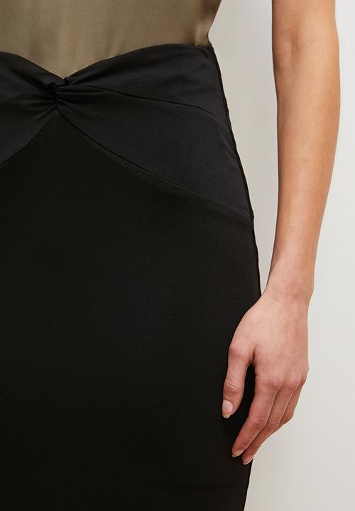 edit - Rouge midi skirt - black