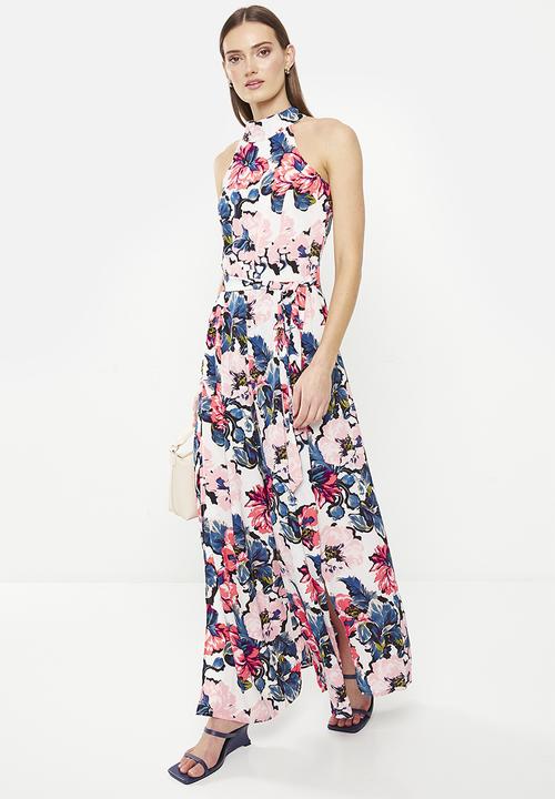 Stella Morgan - Halter neck pited jumpsuit- pink