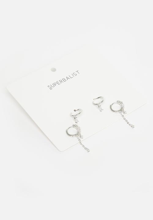 Superbalist - Becca earring pack - silver