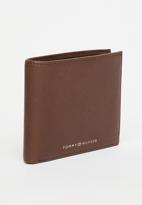 Tommy Hilfiger - TH premium leather cc and coin - dark chestnut
