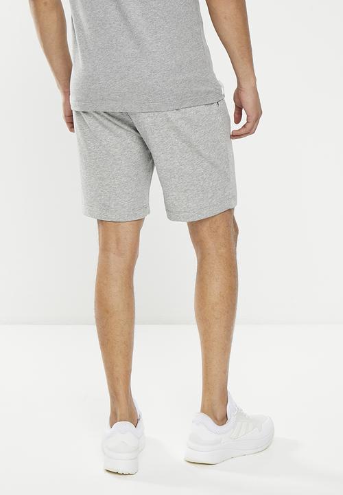 urban° - Mens urban core terry fleece short - grey melange