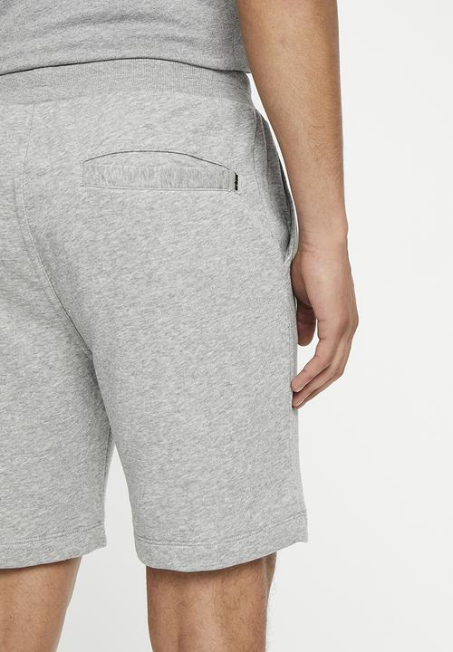 urban° - Mens urban core terry fleece short - grey melange