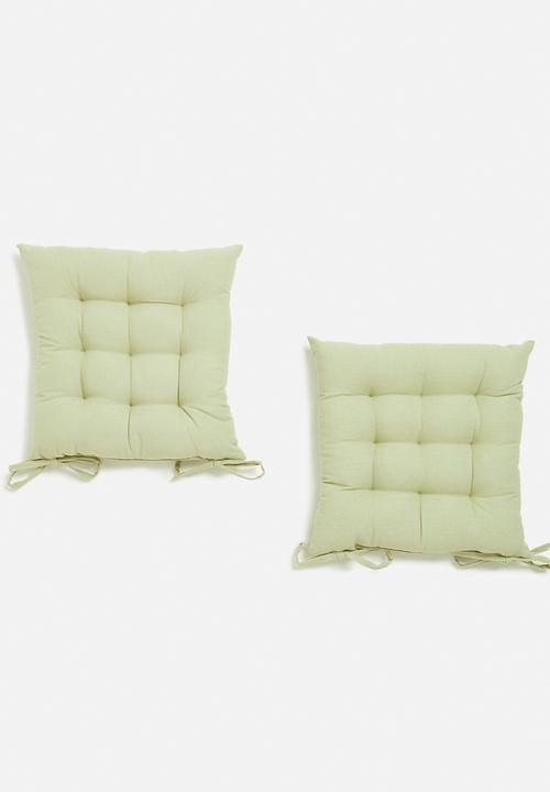H&S - Muto outdoor seat cushion Ste of 2-emerald
