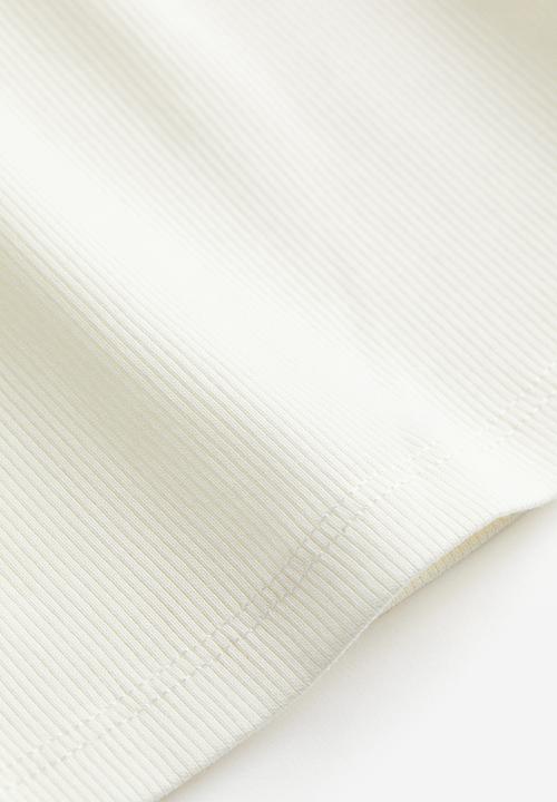 H&M - Ribbed cotton vest top - white