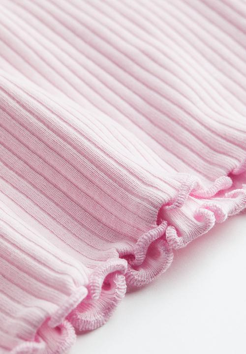 H&M - Ribbed top - light pink 