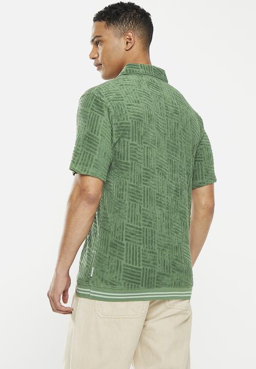 Ben Sherman - Terry textured polo - rich fern