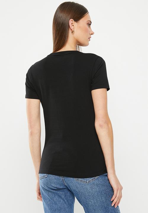 POLO - Kelly V-neck tee - black
