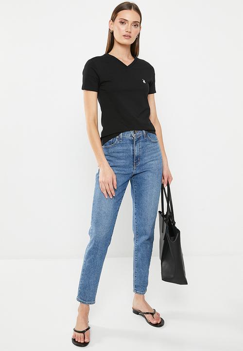 POLO - Kelly V-neck tee - black