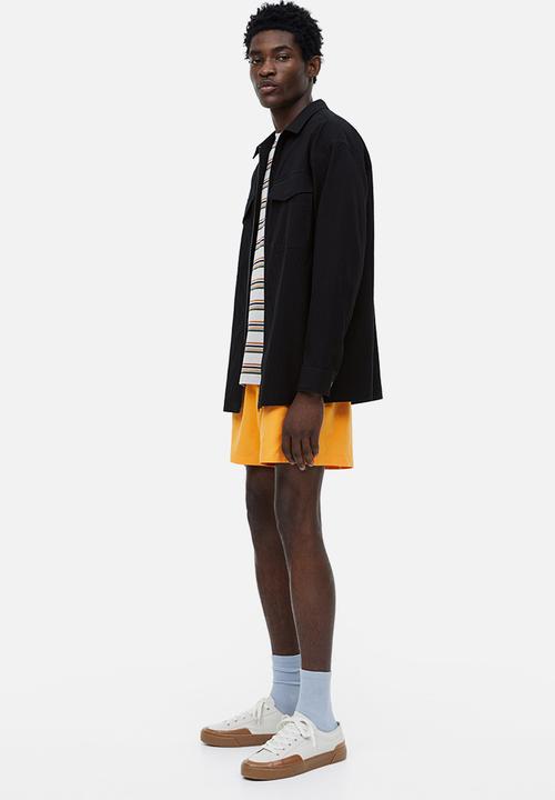 H&M - Regular fit textured overshirt - black