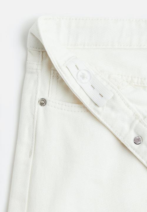H&M - Wide leg low jeans - white