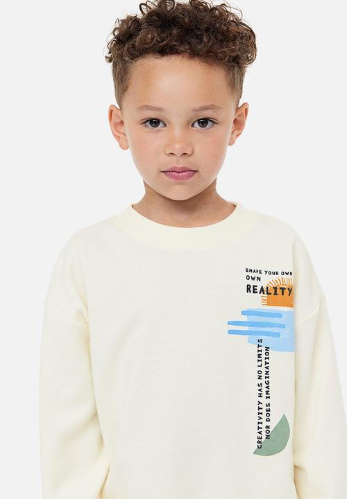H&M - 2-piece sweatshirt set - natural white