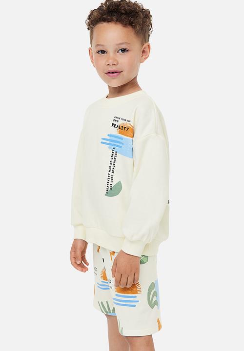 H&M - 2-piece sweatshirt set - natural white