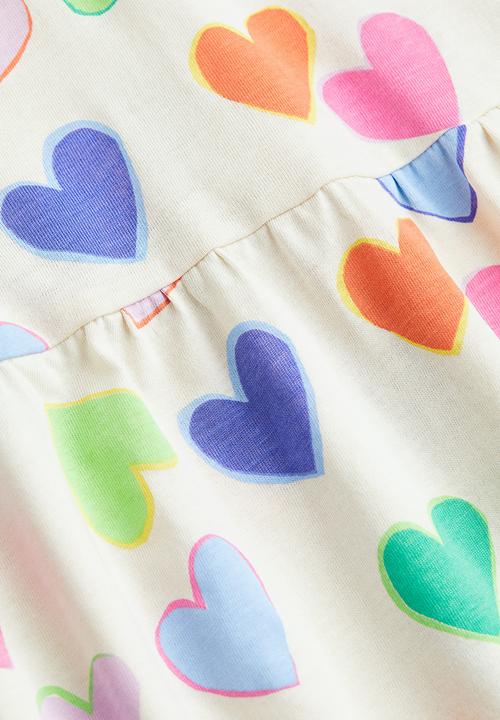 H&M - Patterned cotton dress - white