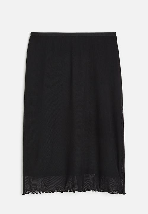 H&M - Mesh skirt - black
