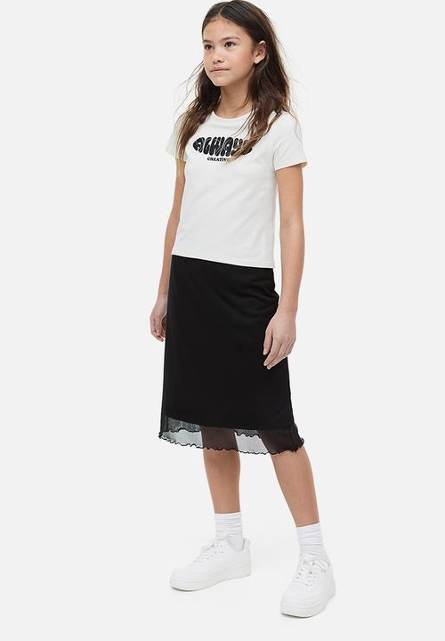 H&M - Mesh skirt - black