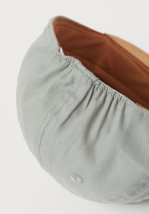 H&M - Cotton cap - light khaki green nyc