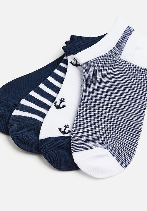 H&M - 7-Pack trainer socks - navy blue anchors