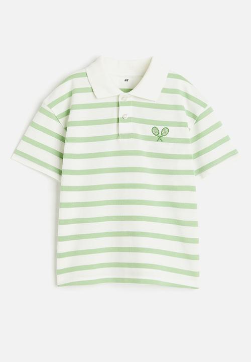 H&M - Cotton piqué polo shirt - light green